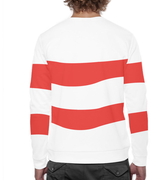 Мужской свитшот с изображением Американский папаша цвета Белый