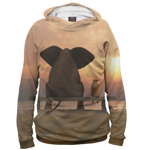 

Худи Print Bar, Белый, Слоны