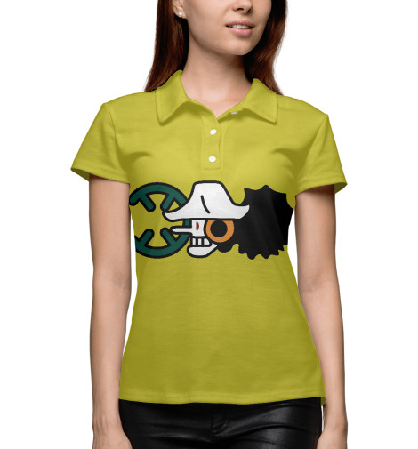 

Поло Print Bar, Белый, Усопп флаг