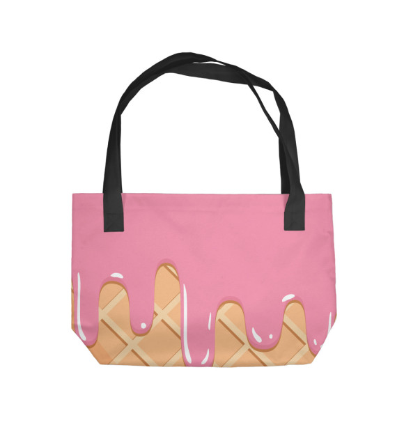 Пляжная сумка с изображением Мороженое цвета 