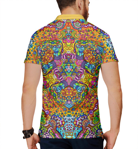 

Поло Print Bar, Белый, Аcid mandala