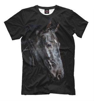 Мужская футболка Конь вороной