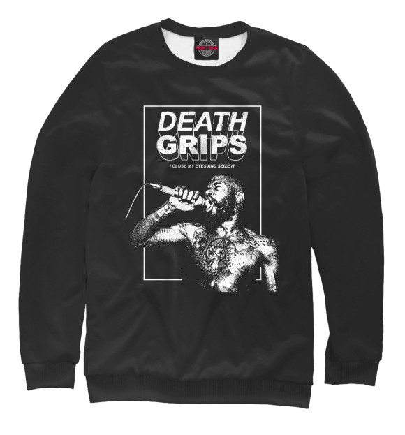 Свитшот для мальчиков с изображением DEATH GRIPS 2 цвета Белый