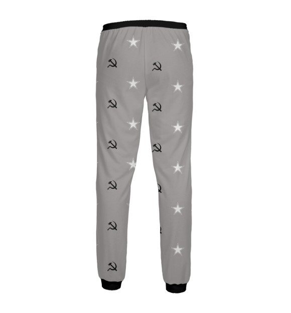 Мужские спортивные штаны с изображением Серп и молот и звезда цвета Белый