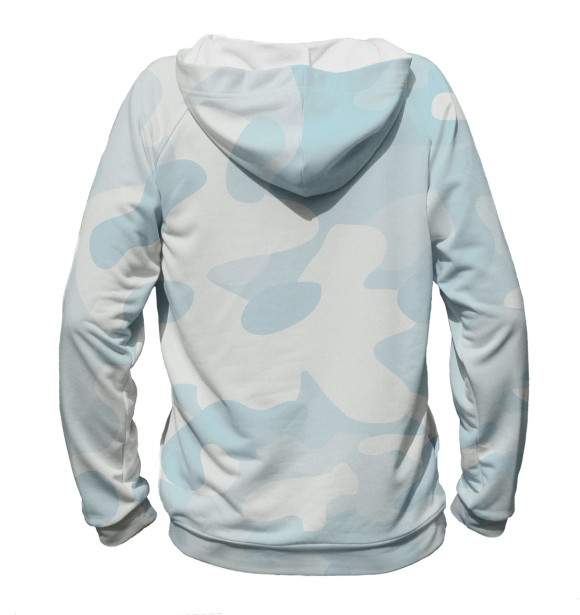 Мужское худи с изображением Здесь рыбы нет цвета Белый