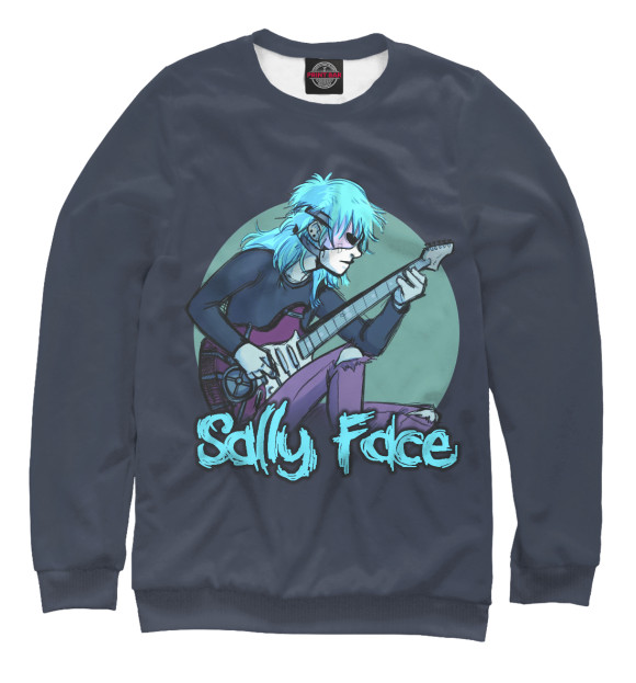 Женский свитшот с изображением Sally Face цвета Белый