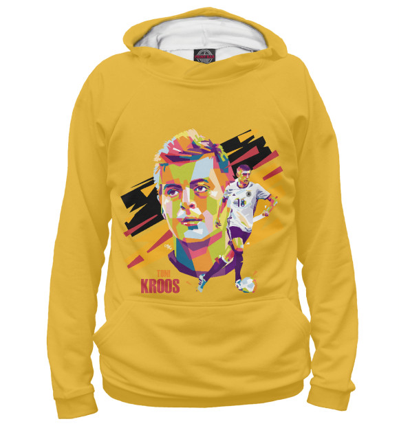 Мужское худи с изображением Toni Kroos цвета Белый