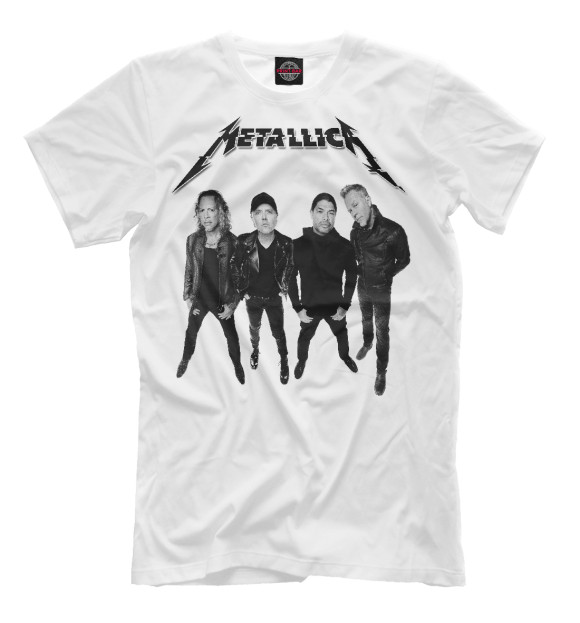 Мужская футболка с изображением Metallica цвета Белый