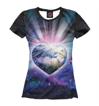 Женская футболка Планета любви
