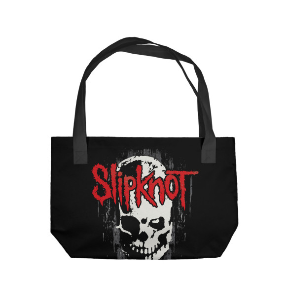 Пляжная сумка с изображением Slipknot цвета 