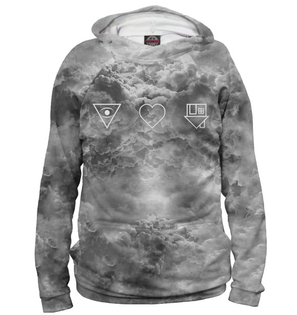 Мужское худи с изображением The Neighbourhood цвета Белый