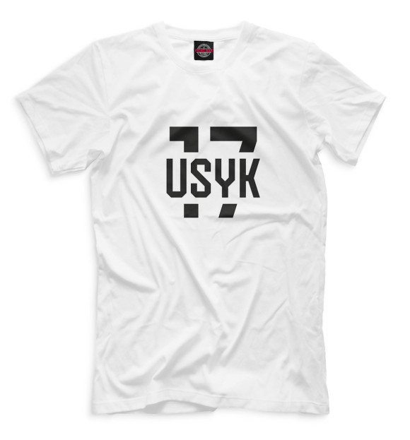 Мужская футболка с изображением Usyk 17 цвета Белый