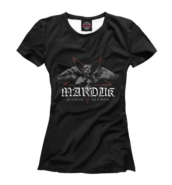 Женская футболка с изображением Marduk цвета Белый