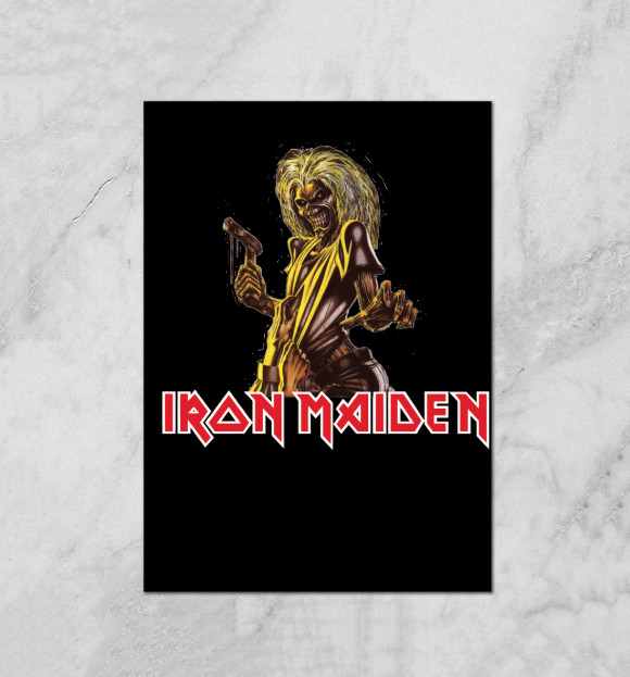 Плакат с изображением Iron Maiden цвета Белый