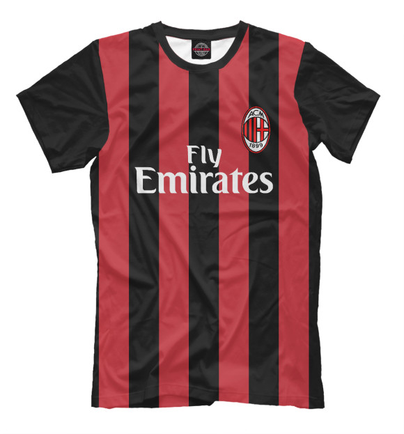 Футболка для мальчиков с изображением AC Milan цвета Черный