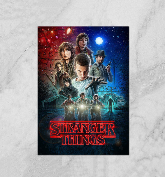 Плакат с изображением Stranger Things цвета Белый