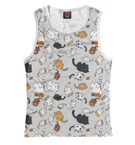 

Майки Print Bar, Белый, Беспечные Коты