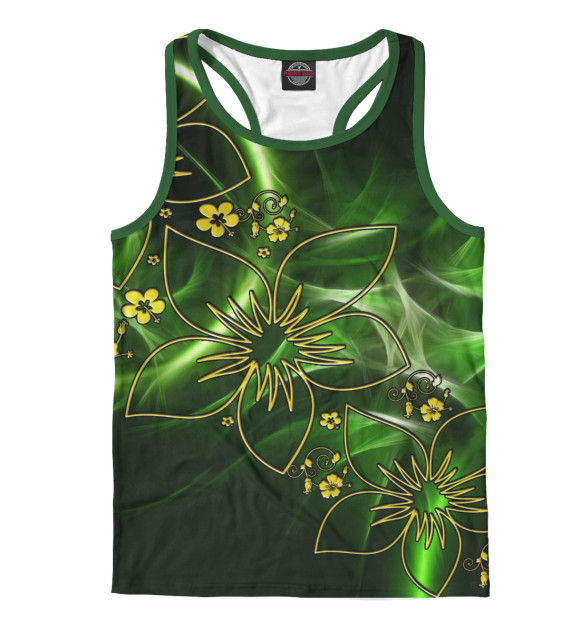 Мужская майка-борцовка с изображением ФЛОРА цвета Белый