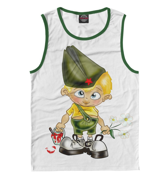 Майка для мальчика с изображением 23 февраля цвета Белый