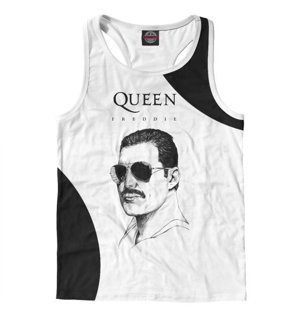 Мужская майка-борцовка с изображением Queen цвета Белый