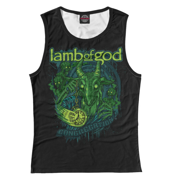 Майка для девочки с изображением Lamb of God цвета Белый