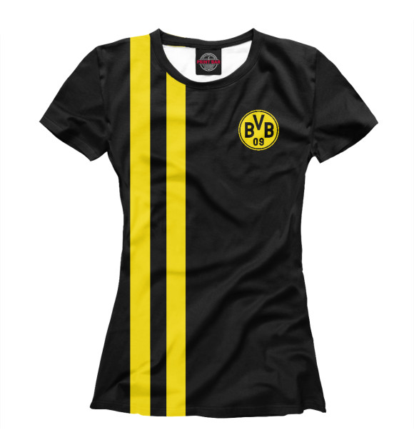 Женская футболка с изображением Боруссия Дортмунд цвета Белый