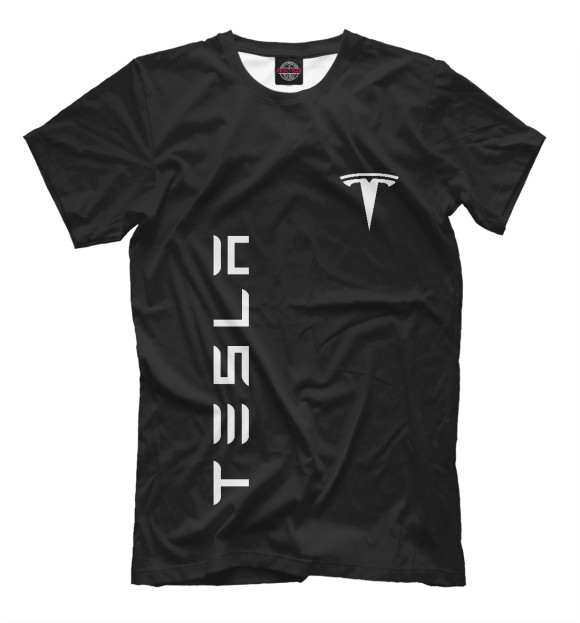 Мужская футболка с изображением Tesla цвета Белый