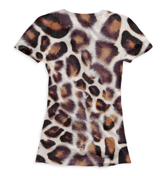 Женская футболка с изображением Дымчатый леопард цвета Белый
