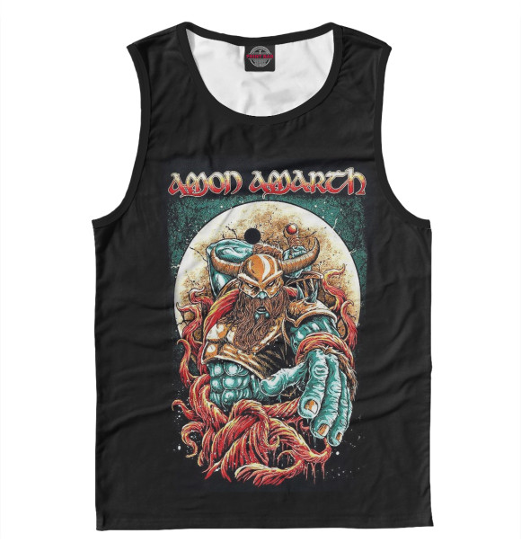 Мужская майка с изображением Amon Amarth цвета Белый