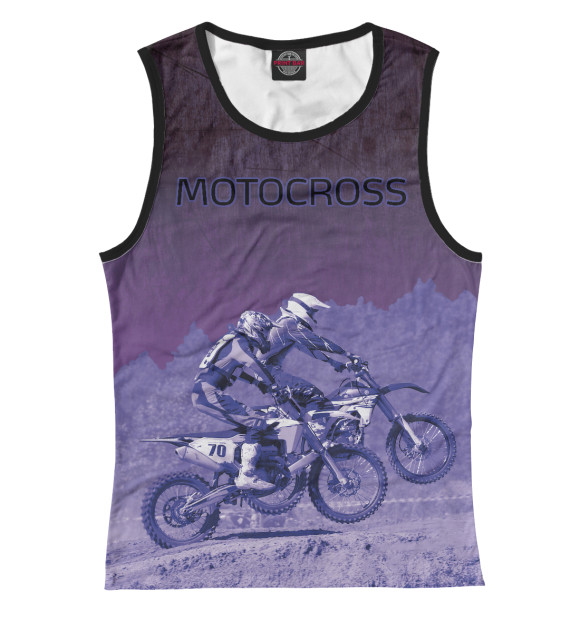 Женская майка с изображением Battle цвета Белый