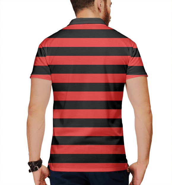 Мужское поло с изображением Король и Шут цвета Белый