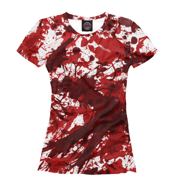 Футболка для девочек с изображением Кровь цвета Белый