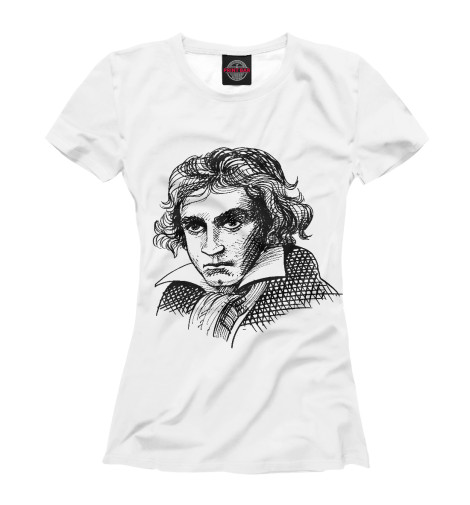 

Футболки Print Bar, Белый, Бетховен
