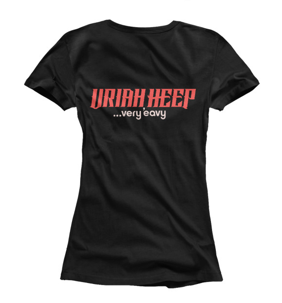 Женская футболка с притом Uriah Heep цвета Белый Женская футболка с изображением Uriah Heep цвета Белый