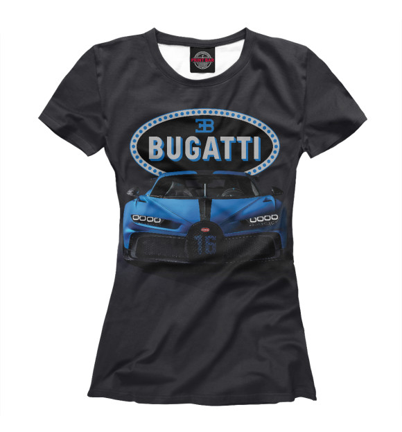 Футболка для девочек с изображением Bugatti цвета Белый