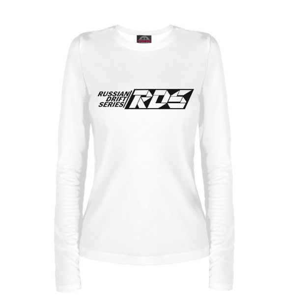 Женский лонгслив с изображением RDS цвета Белый