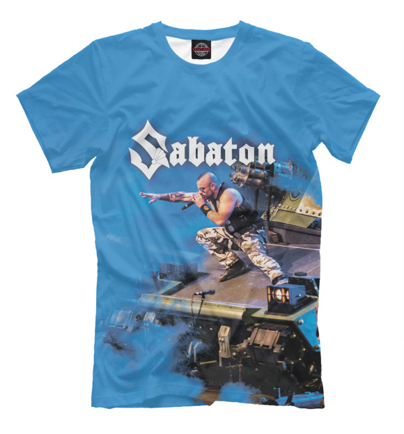 Мужская футболка с изображением Sabaton цвета Белый