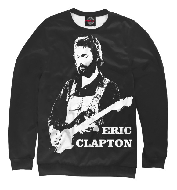 Мужской свитшот с изображением ERIC CLAPTON цвета Белый