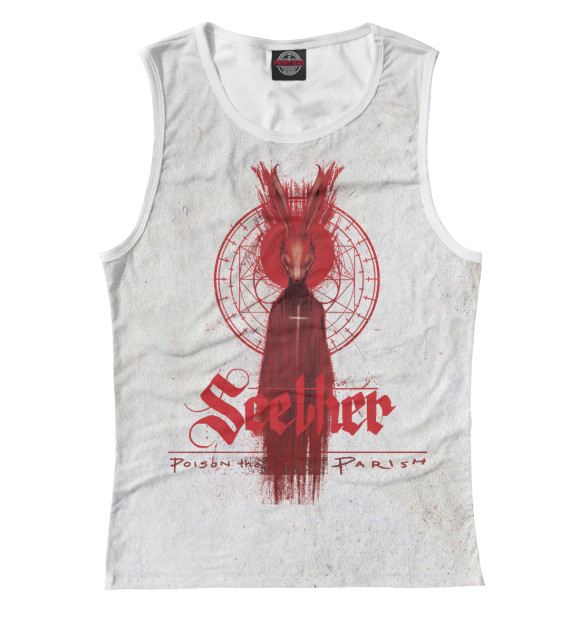 Майка для девочки с изображением Seether цвета Белый