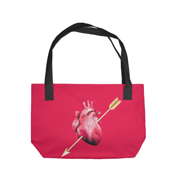 Пляжная сумка с изображением Сердце цвета 