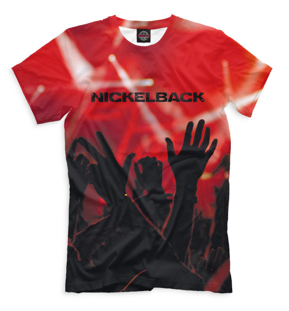 Мужская футболка с изображением Nickelback цвета Черный