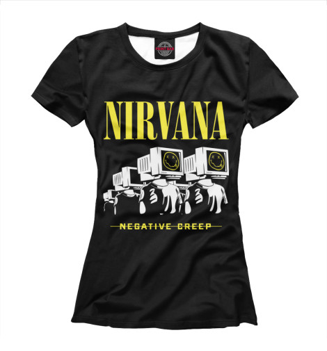 

Футболки Print Bar, Белый, Nirvana