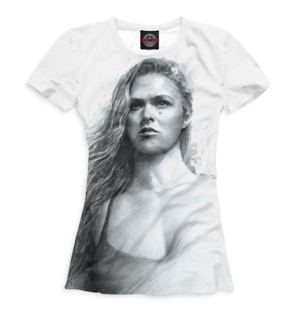 Футболка для девочек с изображением Ронда Роузи цвета Белый