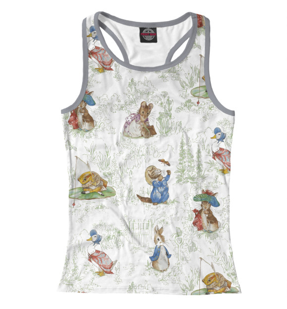 Женская майка-борцовка с изображением Сказки цвета Белый