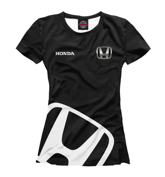 Футболка для девочек с изображением Honda цвета Белый