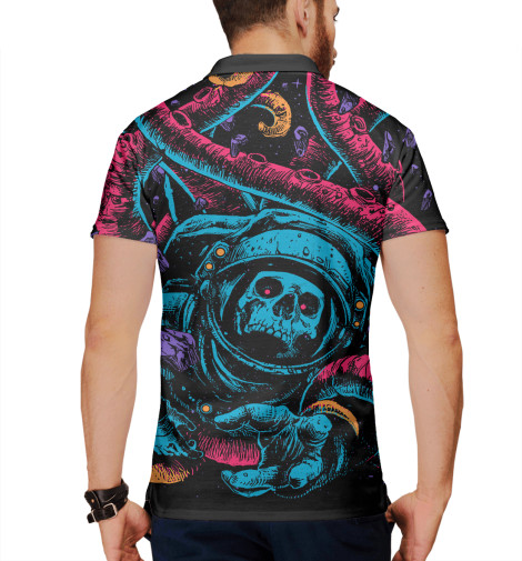 

Поло Print Bar, Белый, Космический осьминог