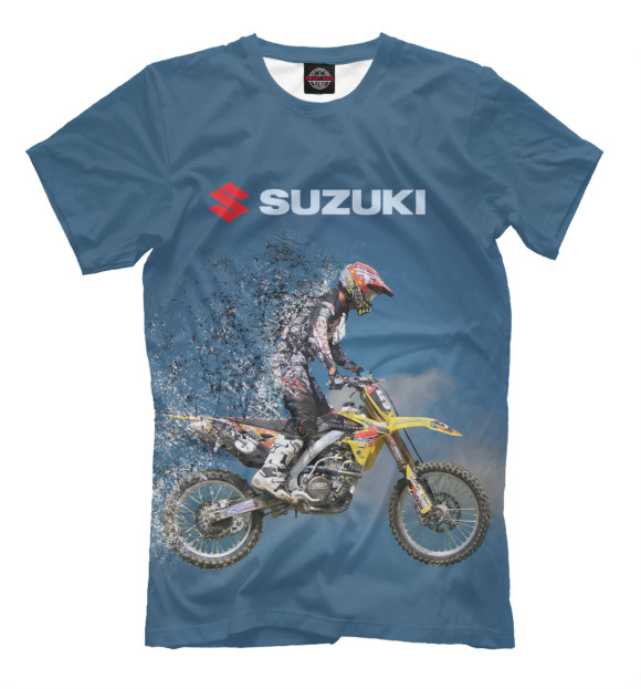 Футболка для мальчиков с изображением Suzuki цвета Серый