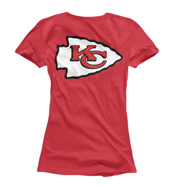 Женская футболка с изображением Kansas city chiefs цвета Белый