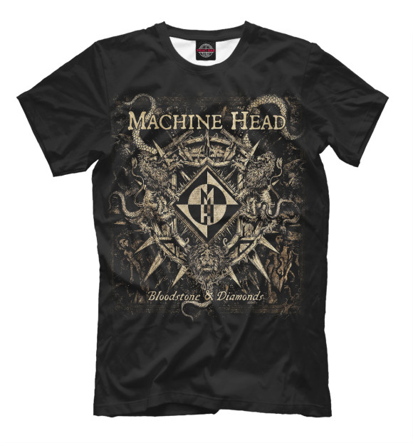 Футболка для мальчиков с изображением Machine Head цвета Черный