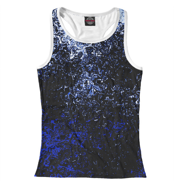 Женская майка-борцовка с изображением Разводы красок цвета Белый